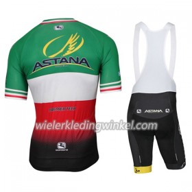 Set Fietsshirt + Korte Koersbroek 2017 Astana Pro Team Italiaans kampioenschap Dames